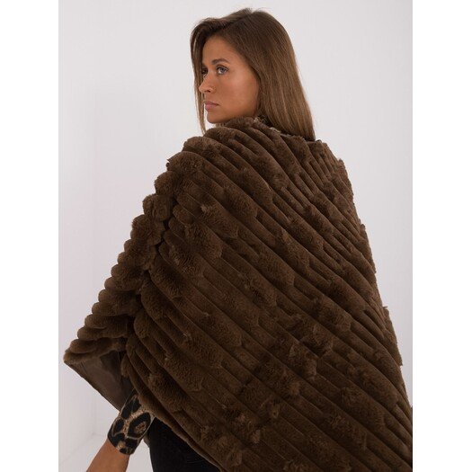 Poncho-AT-PN-2347.88-ciemny brązowy