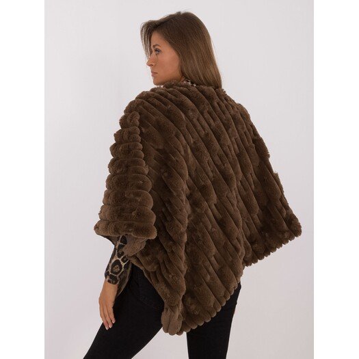 Poncho-AT-PN-2347.88-ciemny brązowy