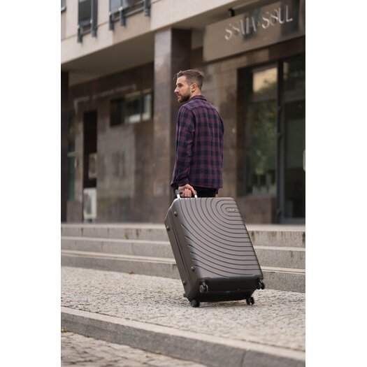 MEDIUM SUITCASE 22  STL945 ABS DARK GREY