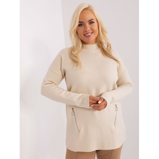 Sweter-PM-SW-PM717.20-jasny beżowy