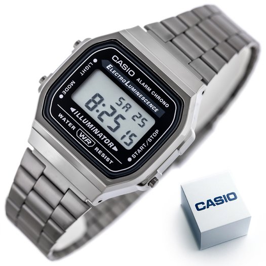 Laikrodis vyrams CASIO A168WGG-1A (zd088e) - KLASYKA + BOX