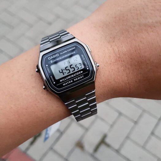 Laikrodis vyrams CASIO A168WGG-1A (zd088e) - KLASYKA + BOX