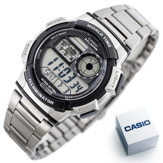 Laikrodis vyrams CASIO AE-1000W 1AVDF (zd073h) - WORLD TIME + BOX