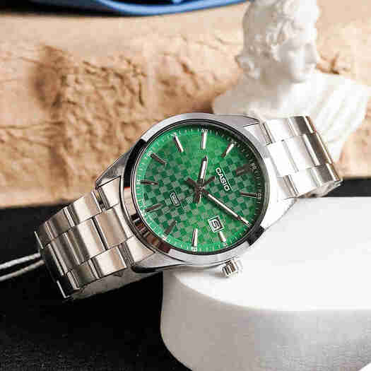 Laikrodis vyrams CASIO MTP-VD03D-3A1 Green + BOX