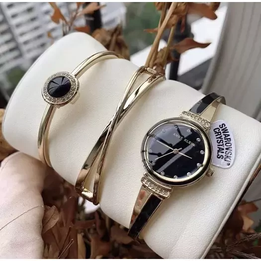 Laikrodis moterims Anne Klein SET AK/3292BKST - PRESENT SET