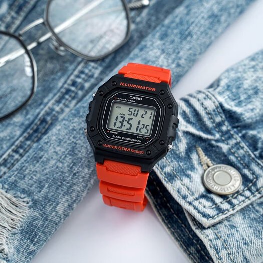 Laikrodis vyrams CASIO W-218H-4B + dėžutė