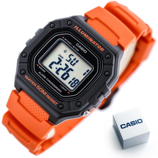 Laikrodis vyrams CASIO W-218H-4B2 + dėžutė