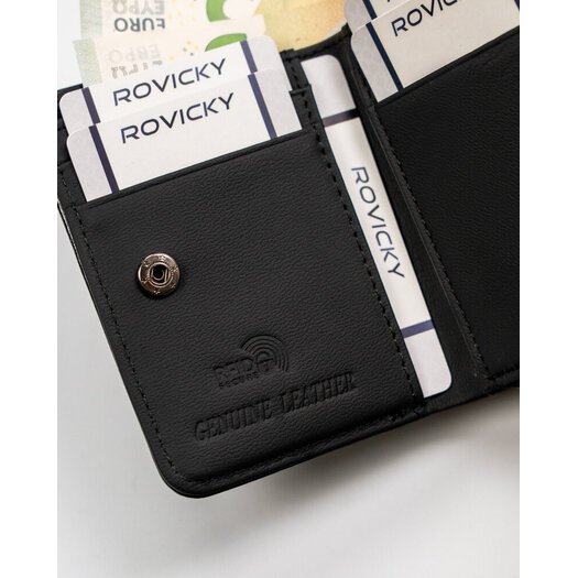 Leather & leatherette wallet RFID ROVICKY RPX-33-ML