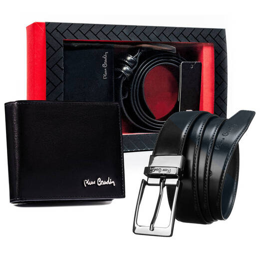 Leather wallet & belt set PIERRE CARDIN ZM-PC26