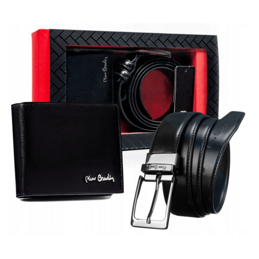 Leather wallet & belt set PIERRE CARDIN ZM-PC26