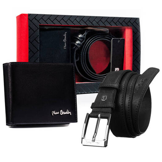 Leather wallet & belt set PIERRE CARDIN ZM-PC28