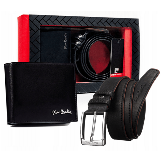 Leather wallet & belt set PIERRE CARDIN ZM-PC29