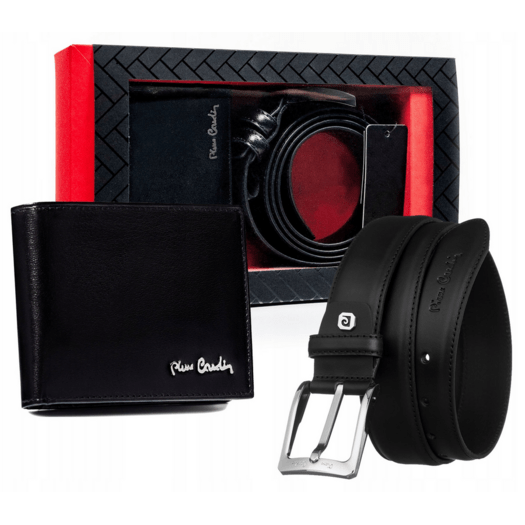 Leather wallet & belt set PIERRE CARDIN ZM-PC30