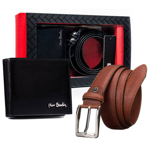 Leather wallet & belt set PIERRE CARDIN ZM-PC31