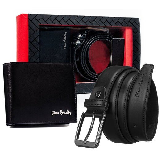 Leather wallet & belt set PIERRE CARDIN ZM-PC32