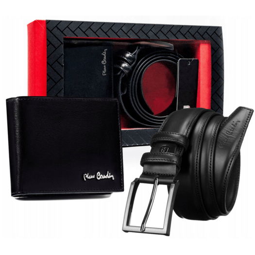 Leather wallet & belt set PIERRE CARDIN ZM-PC33