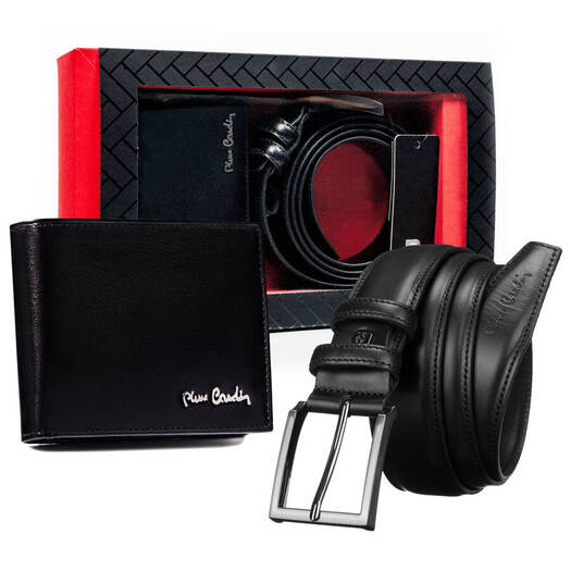 Leather wallet & belt set PIERRE CARDIN ZM-PC33