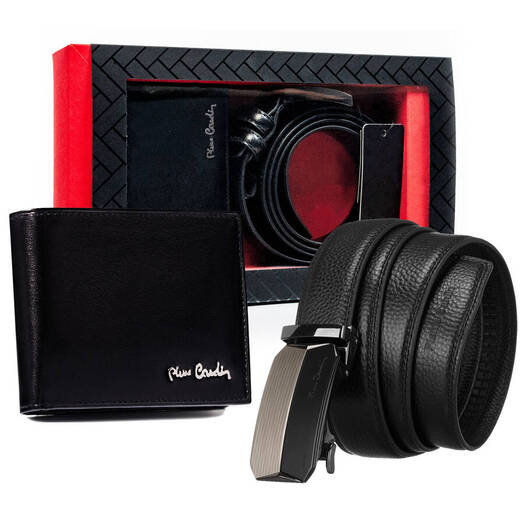 Leather wallet & belt set PIERRE CARDIN ZM-PC36