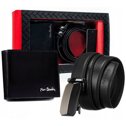 Leather wallet & belt set PIERRE CARDIN ZM-PC36