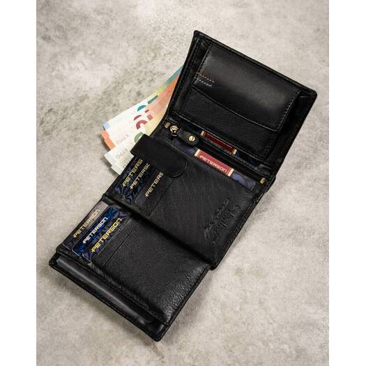 Leather wallet & key ring set PETERSON PTN SET-M-1542