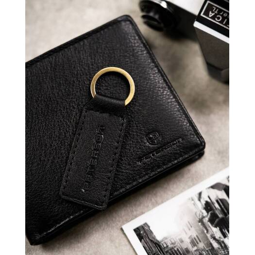 Leather wallet & key ring set PETERSON PTN SET-M-N992-D