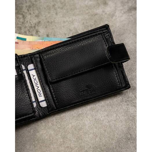 Leather wallet & key ring set ROVICKY R-SET-M-N003L-SBH