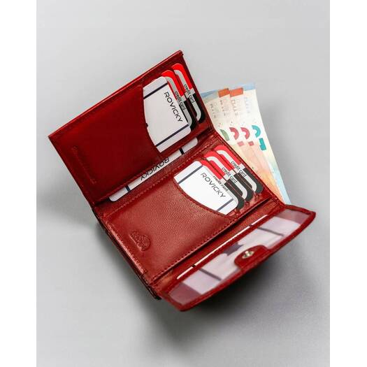 Leather wallet + keyring set ROVICKY R-ZD-604-BG