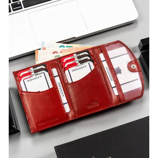 Leather wallet + keyring set ROVICKY R-ZD-604-BG