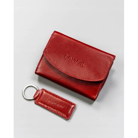 Leather wallet + keyring set ROVICKY R-ZD-604-BG