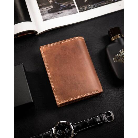 Leather wallet RFID ALWAYS WILD N4-CHM-ROD