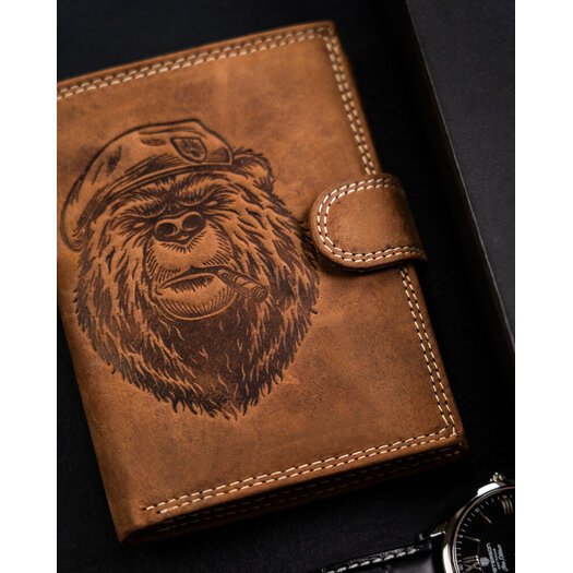 Leather wallet RFID ALWAYS WILD N4L-CHM-BEAR-2