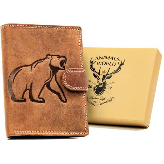 Leather wallet RFID ALWAYS WILD N4L-CHM-BEAR