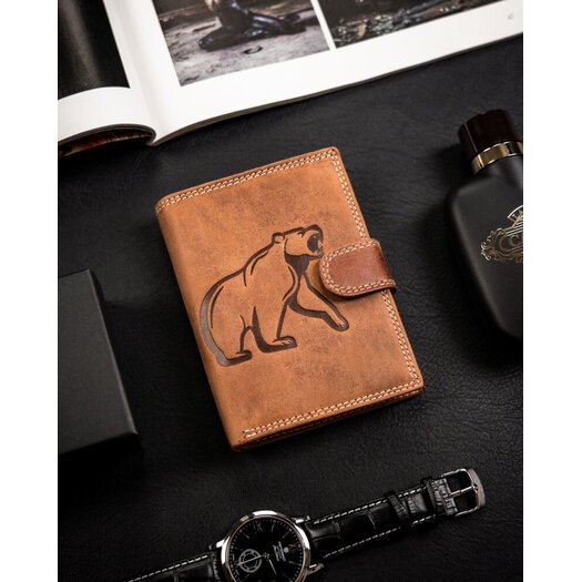 Leather wallet RFID ALWAYS WILD N4L-CHM-BEAR