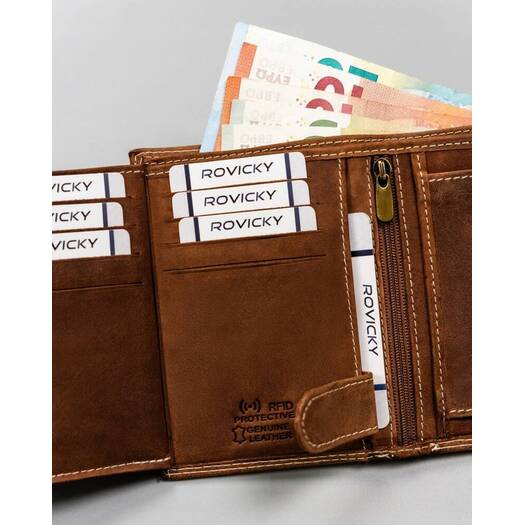 Leather wallet RFID ALWAYS WILD N4L-CHM-ROD