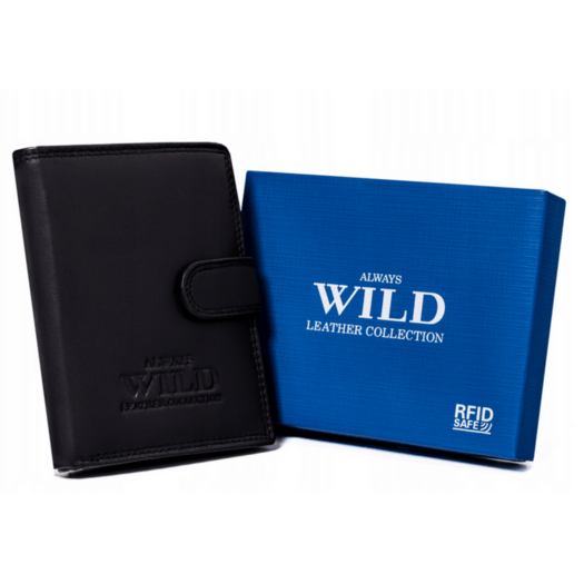 Leather wallet RFID ALWAYS WILD N4L-P-CCD-2-2702 BLA