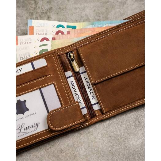 Leather wallet RFID ALWAYS WILD N992-CHM-LEO