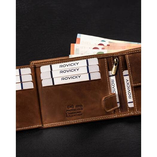 Leather wallet RFID ALWAYS WILD N992-CHM-PISC