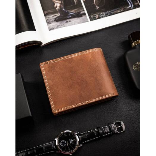 Leather wallet RFID ALWAYS WILD N992-CHM-SAGI