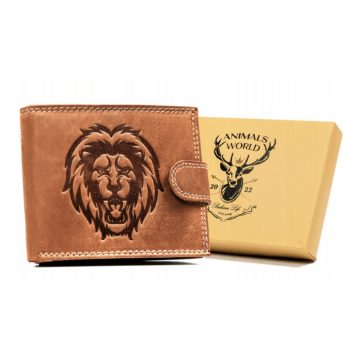 Leather wallet RFID ALWAYS WILD N992L-CHM-LION