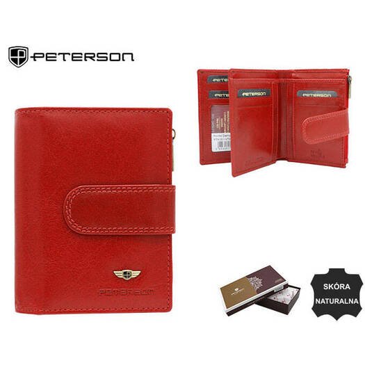 Leather wallet RFID PETERSON PTN 201-VTBD