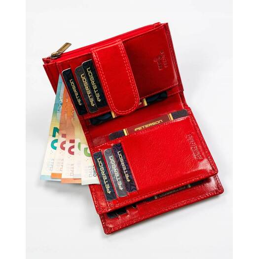 Leather wallet RFID PETERSON PTN 201-VTBD