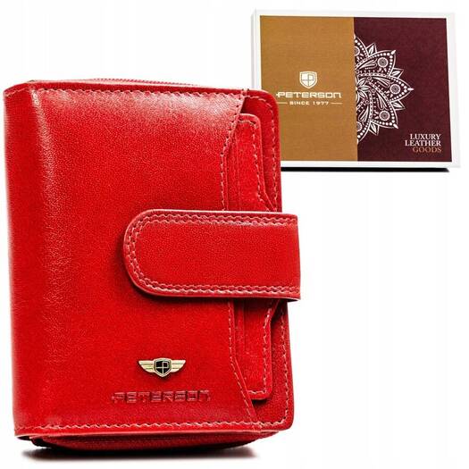 Leather wallet RFID PETERSON PTN 202-VTBD