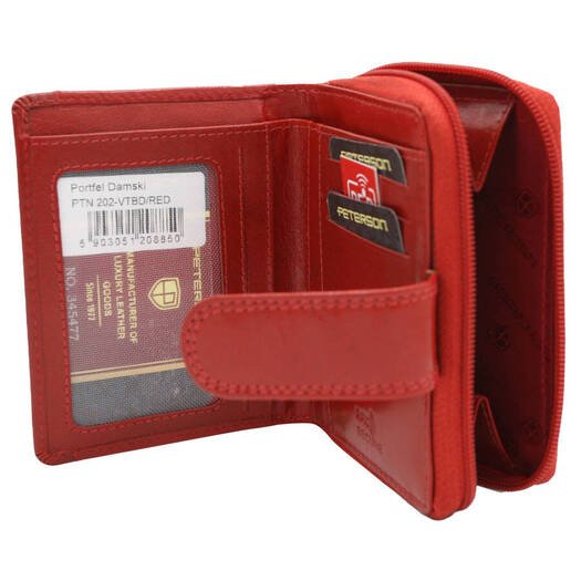 Leather wallet RFID PETERSON PTN 202-VTBD