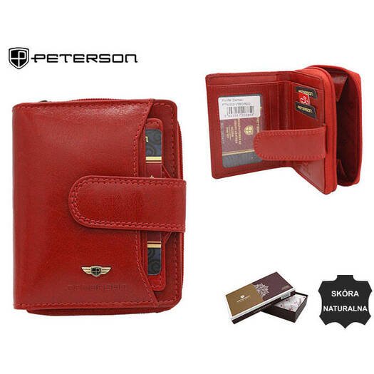 Leather wallet RFID PETERSON PTN 202-VTBD