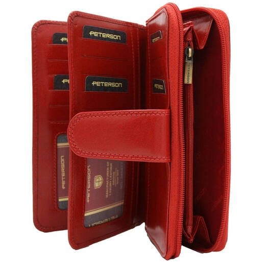 Leather wallet RFID PETERSON PTN 203-VTBD