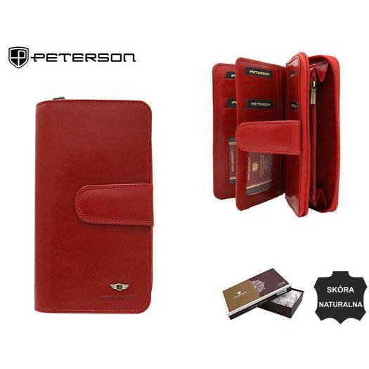 Leather wallet RFID PETERSON PTN 203-VTBD