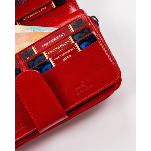 Leather wallet RFID PETERSON PTN 203-VTBD