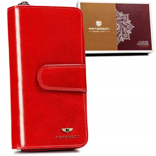 Leather wallet RFID PETERSON PTN 203-VTBD