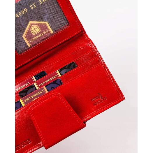 Leather wallet RFID PETERSON PTN 204-VTBD