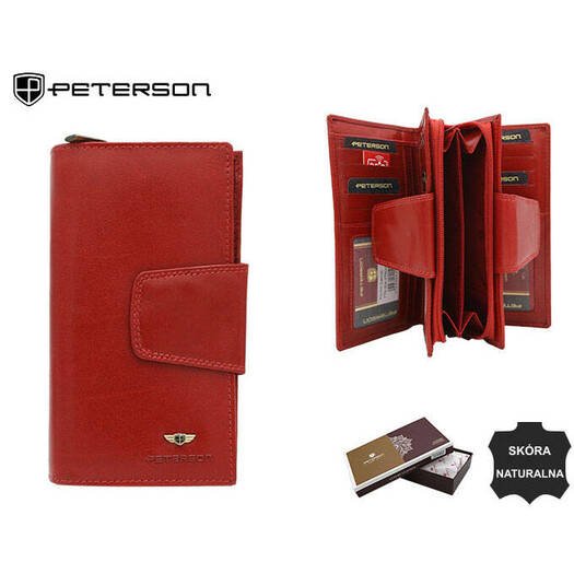 Leather wallet RFID PETERSON PTN 204-VTBD